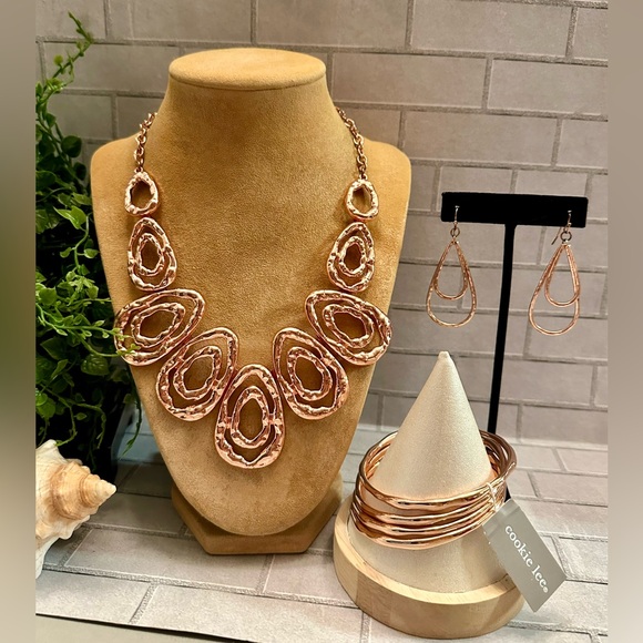 Copper tone jewelry set - Picture 1 of 9
